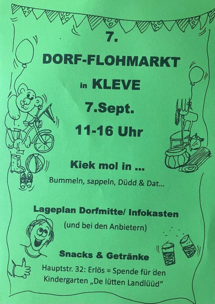 7. Dorf-Flohmarkt in Kleve - 7. September